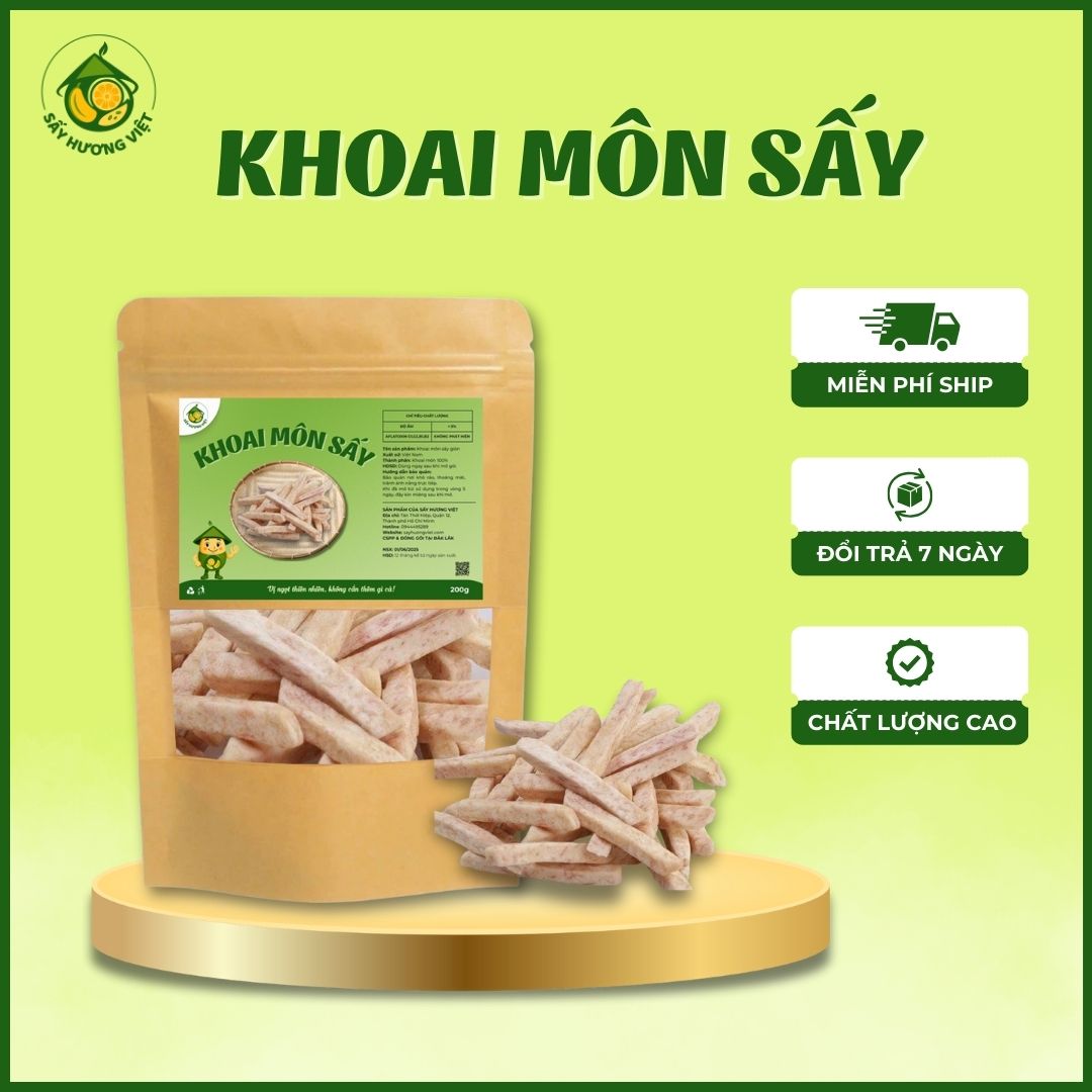 Khoai môn sấy giòn – ít vụn, nguyên vị